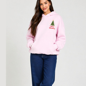 Personalized <b>Christmas</b> <b>Hoodie</b> 100% Polyester Casual Style Custom Sublimation Printed Holiday Pullover Snowman Graphic For Women - Product Image 6