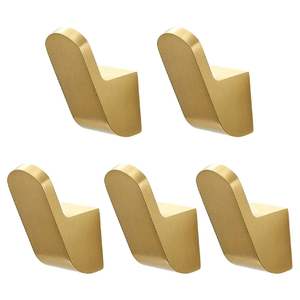 Crochet en laiton PrimeAlloy, Crochet en laiton NobleMetal, Support mural en laiton véritable, Crochet en laiton massif moulé, Crochet utilitaire en laiton BrassOrigin - Product Image 1