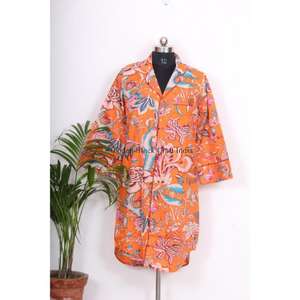 เสื้อคลุมสไตล์กิโมโนผ้าฝ้ายสำหรับผู้หญิง ดีไซน์โรแมนติก สวยสง่า ดูมีเสน่ห์ ขายส่งชุดลำลอง - Product Image 1