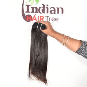 Extensiones de Cabello Humano Remy Indio Natural Negro de 100g, con Cutícula Alineada, Sin Procesar, Tejido Liso, Doble Trama a Máquina, para Mujer, 10-36 pulgadas - Product Image 3