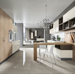 Meubles de cuisine en mélamine de style européen haut de gamme, design moderne modulaire sur mesure, ensemble complet, fabrication OEM au Vietnam, garantie de 2 ans - Product Image 4
