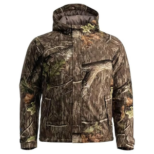 Chaqueta de Caza Unisex con Camuflaje Boscoso, Diseño Personalizado, Logotipo Personalizado, Secado Rápido, Tejido Softshell de Poliéster, para Senderismo, Pesca y Actividades al Aire Libre - Product Image 1