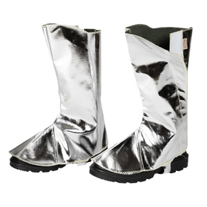 Leather Industrial Safety Foot Protection Welded Spats Gaiters <b>Sparks</b> Resistant Workplace Fire Protection 500C-1000C Heat - Product Image 1