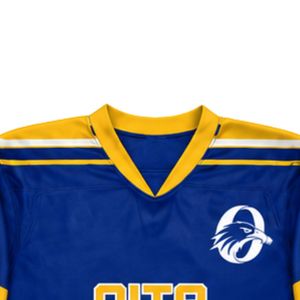 Camiseta de Hockey sobre Hielo Azul Rey y Dorado para Hombre, Manga Larga, Transpirable, Uniforme Deportivo Ligero para Práctica - Product Image 3