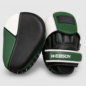 Webson Leather Punching Mitts Blue Black White Velcro Closure Breathable Martial Arts Training Gear cheap price breathable - Product Image 5