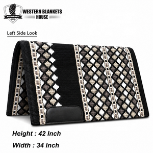 Luxury New Zealand Wool <b>Heavy</b> Horse Show Pad Handmade Western Saddle Pad OEM Available for <b>Heavy</b> Horses Equestrian Riding OEM - Product Image 1