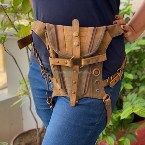 Nuevo personalizado Real cuero genuino gota muslo pierna bolsa motocicleta táctica Fanny cinturón Boho manos libres deporte montar riñoneras - Product Image 3