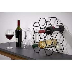 Moderno Estante Metálico para Vino de Encimera, Soporte para 6 Botellas, Organizador de Almacenamiento de Vino en Niveles, Exhibidor para Hogar, Bar, Cocina - Product Image 4