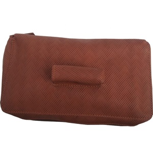 High Quality Fashionable Unisex <b>Large</b> Travel Genuine Leather Cosmetic Bag Geometric Pattern Zipper Closure <b>Pillow</b> Shape-Keven - Product Image 2
