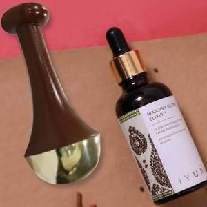 Premium Double Sided Kansa Wand for Facial Massage with Bronze Dome Ends Wooden Handle Manual-<b>wired</b> <b>Control</b> for Ayurvedic - Product Image 2