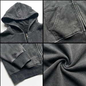 Sweat à capuche zippé court pour homme North Approach, coupe droite, en coton French Terry, décontracté, avec poche avant, idéal pour l'automne - Product Image 4