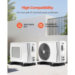 <b>Mini</b> Split Air Conditioning Systems Floor Mounting Base Kit 9000-36000BTU <b>AC</b> Heat Pump with Furniture Pads Ground Base Pad - Product Image 5