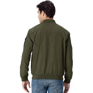 Blouson bomber décontracté pour homme avec logo brodé, col côtelé, léger, coupe-vent et imperméable - Product Image 4