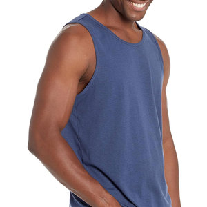 Wholesale 100% Cotton Rib <b>Tank</b> <b>Top</b> Longline Casual <b>White</b> Singlet with Pocket Breathable Washed Knitted Technique - Product Image 6