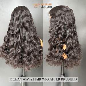 Vente en gros d'extensions de cheveux Remy vietnamiennes de haute qualité perruque ondulée océan double étirage vendeur de cheveux humains vierges au prix du vendeur - Product Image 3