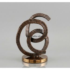 New Arrival Bronze Finished Metal Sculpture Abstract Art Figurine Decorative Home Office <b>Table</b> Decor Elegant <b>Decoration</b> - Product Image 6