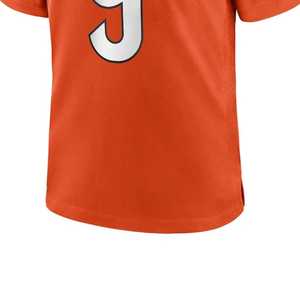 Camiseta de Fútbol Naranja con Cuello en V para Hombre, Número 9, Impresión Serigrafiada, Manga Corta, Poliéster que Absorbe la Humedad, Ropa Deportiva - Product Image 6
