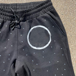 Pantalon évasé pour homme avec logo personnalisé, orné de strass, en tissu extensible et respirant, nouveau style 2026 - Product Image 4