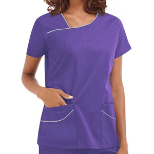 Premium quality <b>Nursing</b> Scrubs Knitted Fabric Women's Knitted Spandex <b>Nursing</b> Scrubs Uniform Sets - Product Image 1