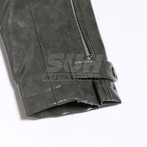 Veste en cuir pour homme, best-seller de l'hiver, col montant, logo sur le devant, légère, respirante, design unique, personnalisable - Product Image 6