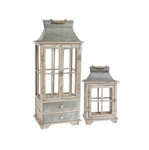 Farol de Vidrio Rústico con Asa de Cuerda, Portavelas para Decoración de Mesa de Boda y Hogar - Product Image 4