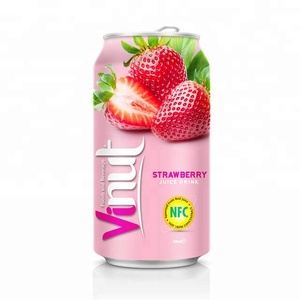 Jus de Fraise Fraîchement Pressé en Conserve 330ml Marque Vietnam Vinut – Fournisseur de Boissons Quotidiennes - Product Image 1