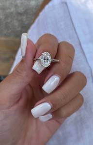 Trending 3CT Oval Cut Moissanite Signet <b>Ring</b> Original 925 Silver Fine Promise Gift Jewelry For Wedding Charms - Product Image 2