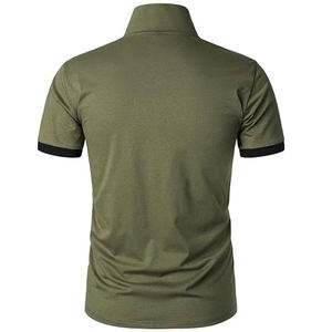 Logotipo bordado personalizado para hombre de manga corta para Polo sólido puede imprimir Golf deporte venta al por mayor tela de lona - Product Image 3