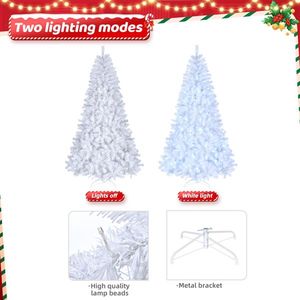 Albero di Natale in PVC da 2,13 m con 1346 rami, 500 luci bianche fredde e 8 modalità di colore automatiche - Product Image 2