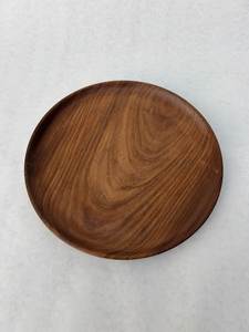 Assiette de service ronde en bois naturel pour les collations, les fruits, les desserts, les apéritifs, le pain, le fromage, la présentation des aliments, la table à manger, la cuisine - Product Image 3