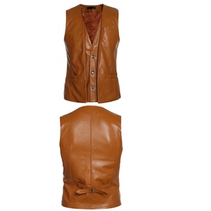 Cuir Hommes Club Style Classique Original Gilet En Cuir Chauffage Hommes Gilet Chauffant Personnalisé Hommes Utilitaire Gilets De Haute Qualité - Product Image 6