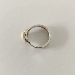 S925 Sterling Silver Korean Niche Design Sense Old Milk Candy <b>Square</b> Ring Korean Style Wind Blogger Master Ring - Product Image 3