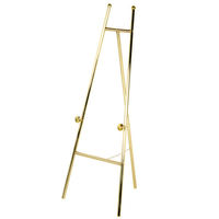 Chevalet rectangulaire moderne en fer, design géométrique, support au sol, écologique, durable, pour bureau et extérieur