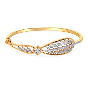 GLEAMORA ENTERPRISE สร้อยข้อมือดีไซน์หรูหรา 14K Luxe Loop ประดับเพชรทรง Brilliant Cut สีโรสโกลด์ สำหรับผู้หญิง - Product Image 1