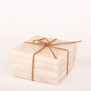 Posavasos de Mármol para Mesa de Fiesta de Bodas, Diseño de Tendencia, Posavasos Redondos Hechos a Mano, Posavasos para Té y Café - Product Image 3