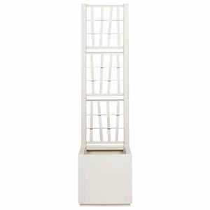 Boîte à fleurs en plastique blanc 14,17 x 14,17 x 55,12 pouces pour pots et jardinières - Product Image 4