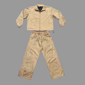 Conjunto Deportivo para Hombre, Chaqueta y Pantalones con Cordón, 100% Nailon, Líneas Reflectantes, Logotipo Digital, Estilo Vintage, Cortavientos 2026 - Product Image 1