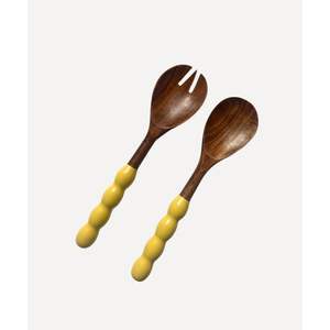 Cuillère à salade en bois de manguier artisanale, durable, moderne, couverts en bois pour la salle à manger - Product Image 4