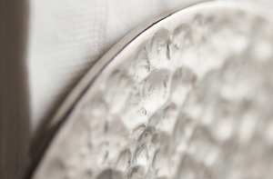 Porte-serviettes en argent massif, support en métal texturé moulé, accessoire de décoration pour cuisine et salle à manger, article en stock - Product Image 2
