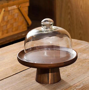 Wood Server Cake Stand For Wedding Parties Wood Cake Stand Customized Round Shape <b>Bakeware</b> - Product Image 2