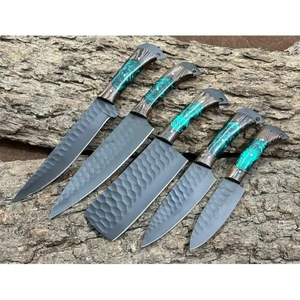 Kitchen <b>Knife</b> <b>Set</b> Stainless Steel Professional Chef <b>Knife</b> <b>Set</b> with <b>Sharp</b> Blade and Sheet Handle - Product Image 3