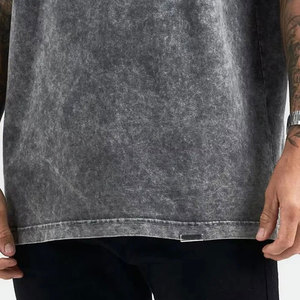 เสื้อยืดพรีเมียมแบบฟอกสีสำหรับผู้ชาย สไตล์โมเดิร์นสตรีท ผ้าระบายอากาศได้ดี สวมใส่สบาย เหมาะสำหรับชุดลำลองประจำวัน - Product Image 6