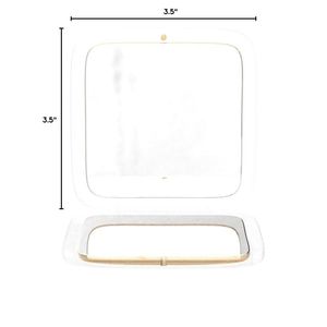 Gold 30.5 Pocket Size <b>Square</b> Hand <b>Mirror</b> 1X/15X Magnification Folding Compact Makeup <b>Mirror</b> for Travel - Product Image 5