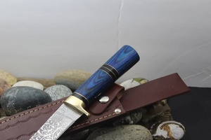 Handmade Stainless Steel Industrial Grade Professional Fish Fillet Knife Wood Handle Slide Open Blade Leather Sheath 3-Year - Product Image 5