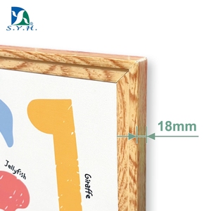 <b>Plastic</b> Wood Grain Frame Magnetic Educational Board for Kids <b>Animal</b> Learning Drawing Shapes Practice Sublimation - Product Image 2