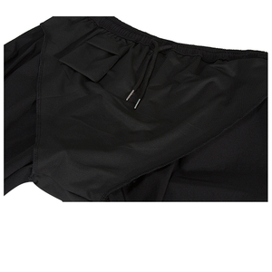 OEM Men's 2 1 Casual Fit Canvas <b>Elastic</b> Waist Workout Shorts Liner Pockets 100% Polyester High Quality Breathable Quick Dry - Product Image 3
