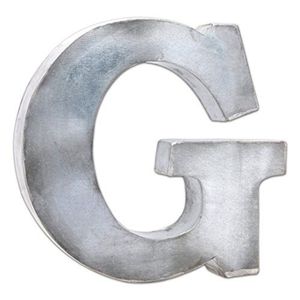 Letra G de Metal Galvanizado Rústico, Decoración de Pared Industrial, Letrero de Zinc con el Alfabeto para Decoración de Hogar, Bodas, Fiestas, Tiendas - Product Image 1