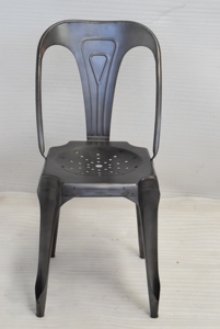 Chaise de salle à manger industrielle moderne en métal empilable, mobilier pour la maison, la salle à manger, les restaurants, les hôtels et l'extérieur - Product Image 4