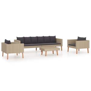 Conjunto de Muebles de Patio para Exteriores en Beige Antracita - Product Image 2