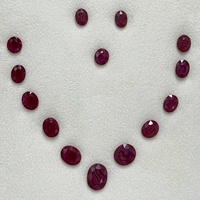 Haute Qualité Naturel Birmanie Rubis Ovale Coupe Pierres Précieuses Lâches Disposition Ensemble Bijoux Conception Exclusive Pierre De Rubis Chauffée Du Fabricant
